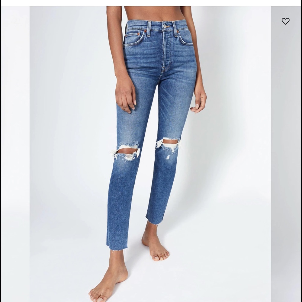 Re/done comfort stretch high rise crop